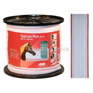 Páska pro elektrické ohradníky TopLine Plus 40 mm 200m